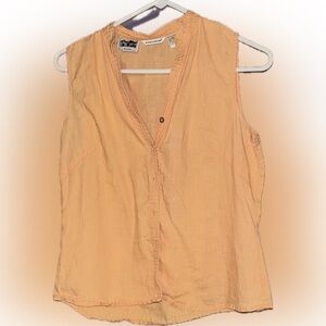 Vintage Sleeveless Button down Top